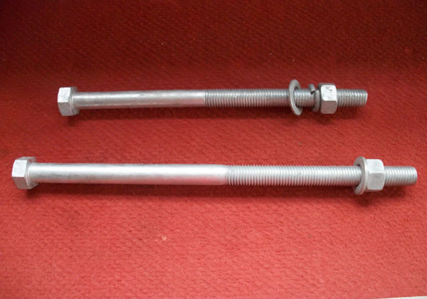 Galvanized hexagonal bolts